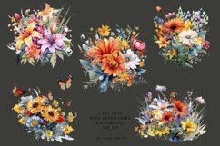 Autumn watercolor flower bouquets Product Image 5