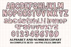 Valentine Alphabet Clip Art, valentines day letters doodle Product Image 5