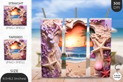 3D Tropical Breach Tumbler Wrap | 3D Sublimation Wrap Design Product Image 1