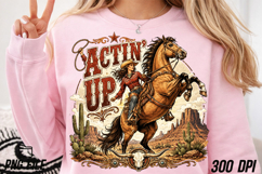 Actin Up Cowgirl Horse PNG Product Image 5