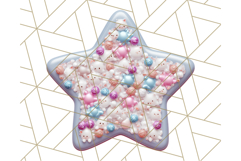 Cute Puffy Star Clipart PNG, 3D Glossy Pastel Stars Clip Art Product Image 5