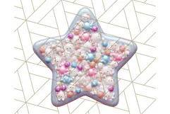 Cute Puffy Star Clipart PNG, 3D Glossy Pastel Stars Clip Art Product Image 5