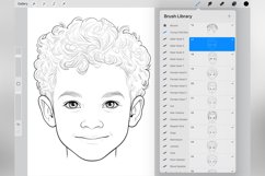 160 Procreate Young Child Boy Head Stamp Brushes Product Image 6