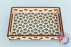 Ramadan Islamic pattern tray laser cutting SVG DXF files. Product Image 5