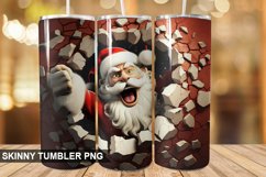 3D Christmas Santa Cracked Hole PNG Tumblers Bundle Product Image 6