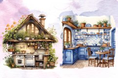 Cottage Kitchen Sublimation Clipart, Cottage Kitchen Collect Product Image 5