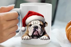 Christmas Peeking Dogs Clipart, Christmas PNG Product Image 5