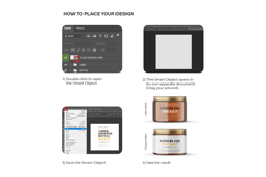 Amber Glass Jar - 2OZ With Editable Lid - PSD Mockup Product Image 5