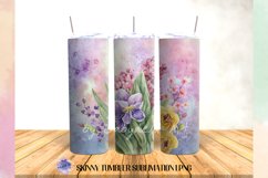 Watercolor Flower 20 OZ Tumbler Sublimation Design PNG Product Image 2
