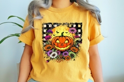 Retro Distressed Halloween Pumpkin T-Shirt Design Product Image 5