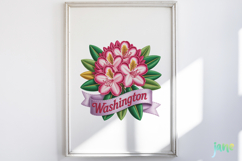 USA State Flowers Embroidery Clipart Product Image 4