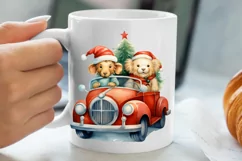 Christmas Animal Safari Clipart, Christmas Animal PNG Product Image 5
