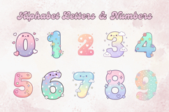 Cute Pastel Alphabet Letters &amp; Numbers,Kawaii Floral Heart Product Image 5