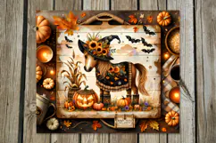 Halloween horse | 4 Skinny tumbler sublimation designs Product Image 5