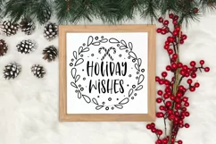 Holiday wishes SVG, Christmas Round Ornaments SVG Product Image 3