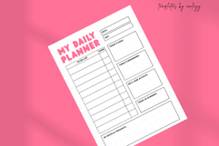 Minimal Daily Planner Canva Template | Aesthetic Printable Product Image 5