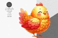 Chicken clipart, Farm animals clipart, Chicken sublimation Product Image 1