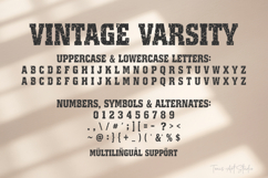 Vintage Varsity Distressed Font | Grunge College Athletic Product Image 5