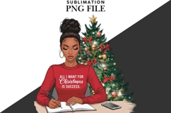 Christmas motivational women png design for T-shirts Product Image 2