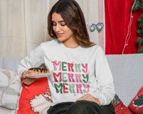 Merry Christmas PNG Girly Trendy Christmas SVG PNG Product Image 2