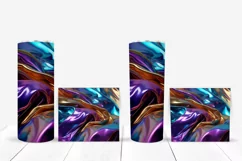 Liquid Waves Tumbler Sublimation, Shimmer Tumbler PNG Product Image 5