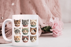 Cozy Knitted Kittens Cute Cat Portraits Clipart Product Image 4