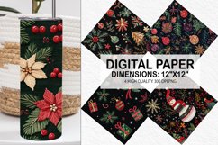 Christmas Embroidery Seamless Digital Paper Product Image 1
