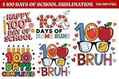 100 Days of-School Sublimation Bundle PNG Product Image 3