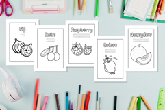 A to Z Fruit Coloring Book Printable Product Image 5