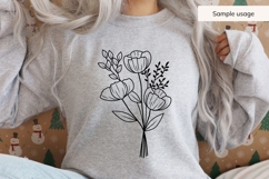 August Birth Flower Bouquet SVG - Poppies Product Image 5