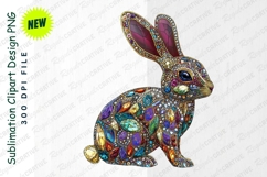 Jeweled Rabbit Clipart Image Isolated On White Background Product Image 1