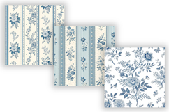 Tiny Blue Toile De Jouy Seamless Pattern, French Vintage Product Image 3