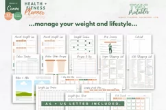 Health & Fitness Planner Canva Templates | 63 Pages | TERRA Product Image 5