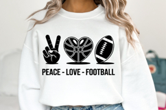 Peace Love Football Svg | Game Day Svg | Shirt Svg Product Image 5