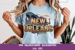 New Orleans PNG, French Quarter Louisiana Sublimation Design Product Image 5