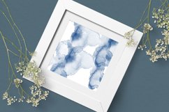 Dreamy watercolor splash digital papers in blue Product Image 3