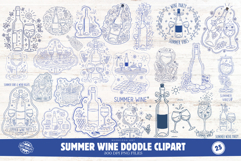 Doodle Summer Wine Clipart Product Image 1