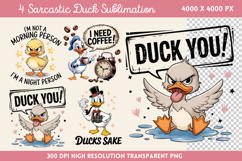 Sarcastic Duck Sublimation Bundle PNG Product Image 4