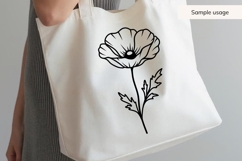 Hand Drawn Single Poppy Stem SVG Product Image 5
