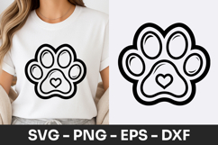 Dog Paw Print Icon Minimal Design SVG PNG Product Image 1