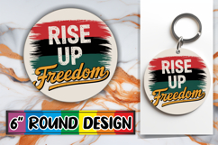 Joyful Circle Coasters Sublimation, Juneteenth Product Image 1