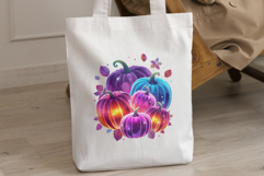 FALL Luminous Cosmic Pumpkins Clipart | Sublimation PNG Product Image 4