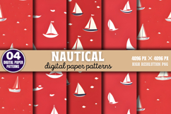 Nautical Digital Paper Background PNG Product Image 1
