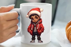 Christmas Little Girl Clipart Sublimation, Christmas PNG Product Image 5