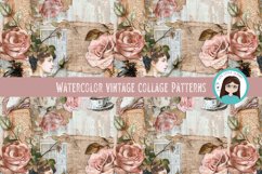 Watercolor Vintage Collage Patterns Product Image 5