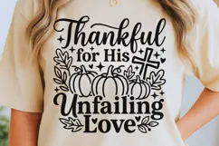 Thankful For His Unfailing Love Svg, Thanksgiving Svg. Product Image 6