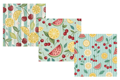 Cherry Lemonade Seamless Pattern, Digital Paper Product Image 5