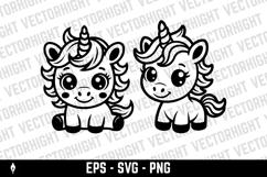 illustration of an adorable baby unicorn Product Image 5