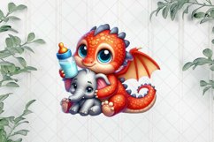 Baby Dragon Sublimation Clipart Product Image 1