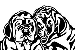 Mastife dog/Two Mastife/Dog Svg/Png/Jpg/Ai/Vector pet Product Image 6